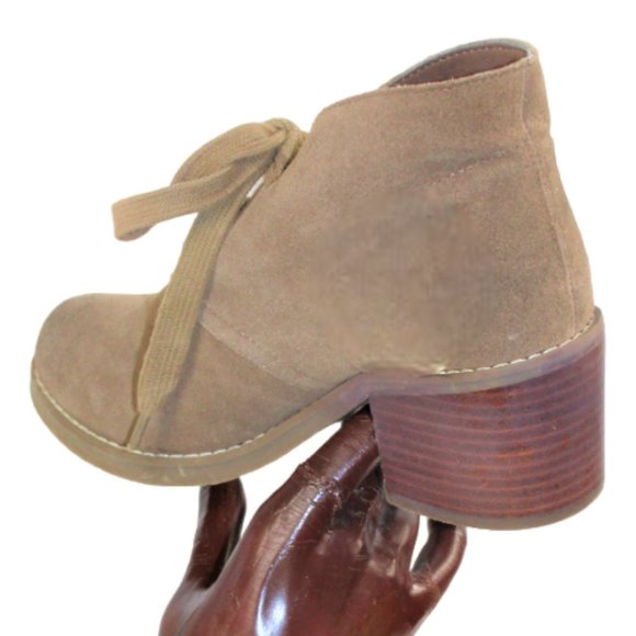 Sbicca Terrafina Vintage Collection Sandstone Suede Lace-Up Ankle Boot Size 6 - Picture 4 of 8